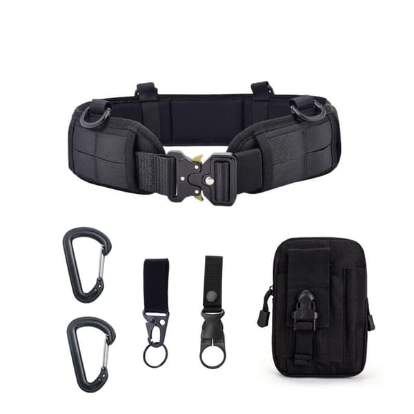 Taktisk Stridsbelte Sett Slim Airsoft Belte Metallspenne Skyting Jakt