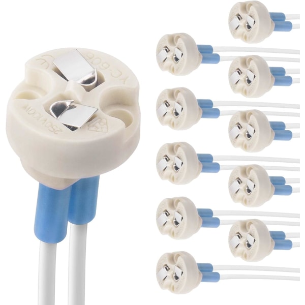 Bin-pin base 10 stk., Stik G4, GU3.5, G6.35, GY6.35, GX5.3, GU