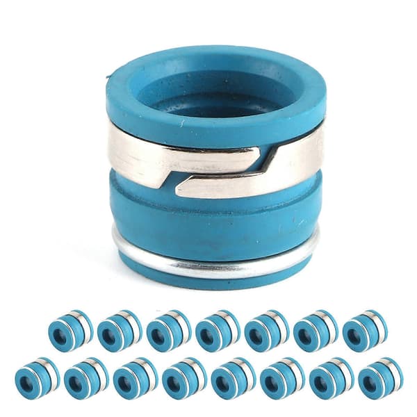 16st Ventilstångstätningar Set Fluorogummi Utmärkta Tätningsdelar Passar för GM SBC V8-motor
