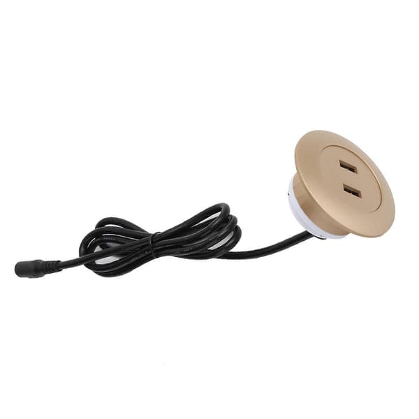 Dobbelt USB2.0 Opladningsstik Oplader til Elektrisk Lænestol Sofa Husholdningsmøbler Dele Guld EU Stik 100-240V