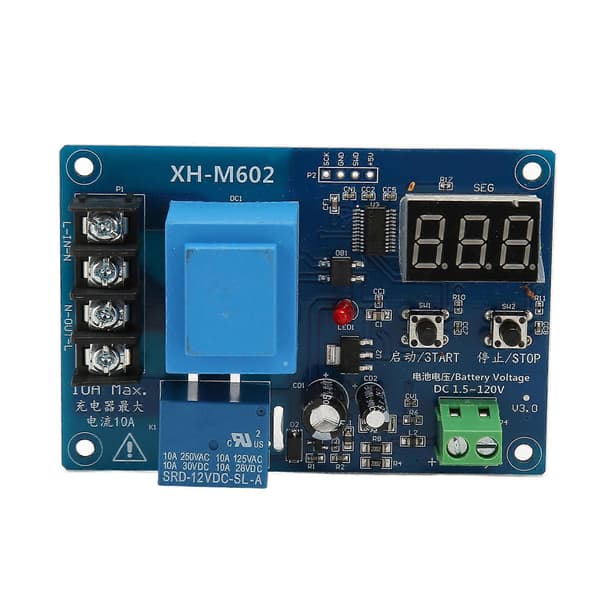 XH M602 Laddningskontrollmodul LED-display Litiumbatteriladdare Skyddskort för Industriell Bil