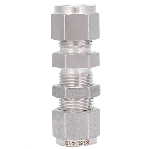 316 Rustfrit Stål Dobbelt Ferrule Kompressionsfitting Skotforbindelse Tilbehør 1/2