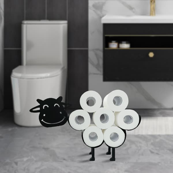 Hauska wc-paperiteline, itsenäinen eläin Lehmä wc-paperi