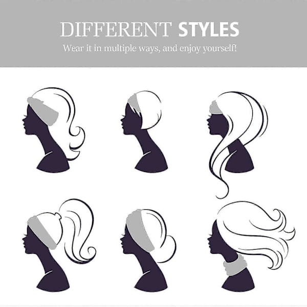 Dame Hårbånd, Multifunktionelt Hårbånd Hårbånd Hårbånd Multi-styl Grey
