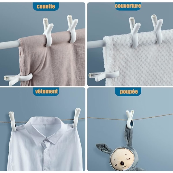 6 Stykker Tunge Klesklyper Store Plast Klesklyper Klesklyper