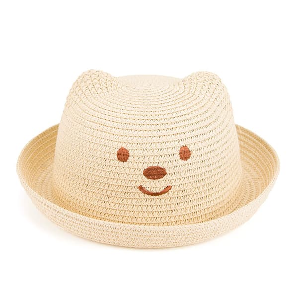 ##/1 ST Floppyhatt med bred brätte Solhatt Mode Resa Baby Strandhatt Perfekt för semester Mörkblå halm##/
