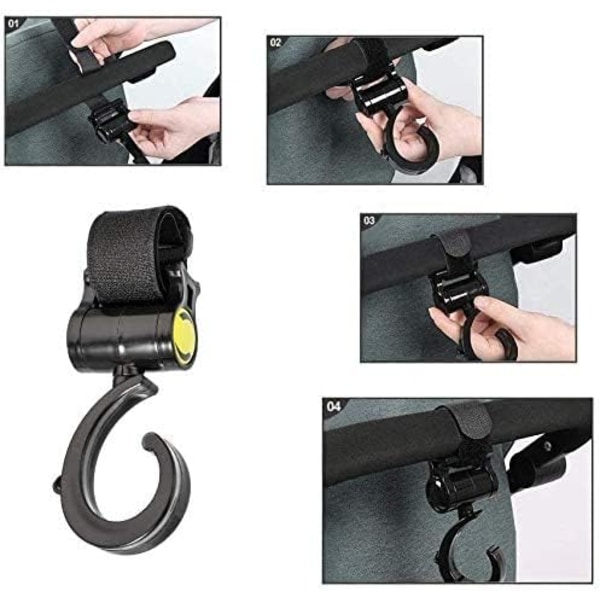Vagnkrokar, 6 stycken Vagnkrokar Karabinklämmor Karabiner