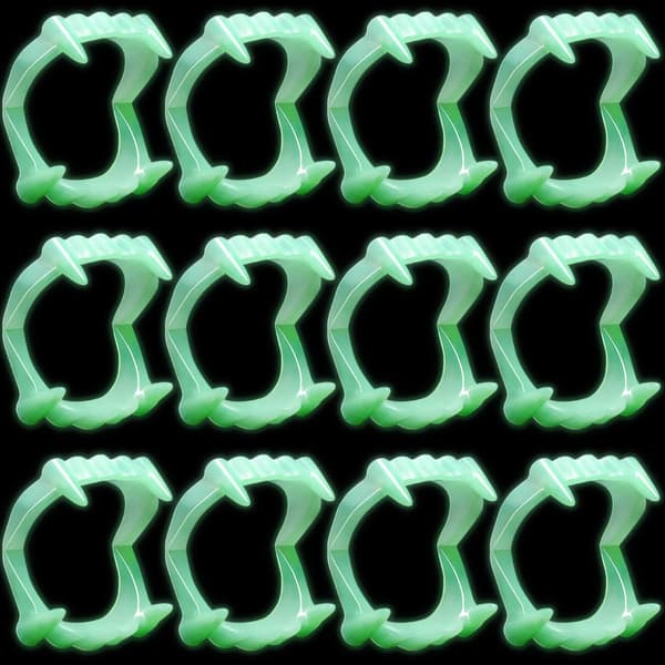50 stycken lysande vampyrtänder Halloween Glow in The Dark Vampir