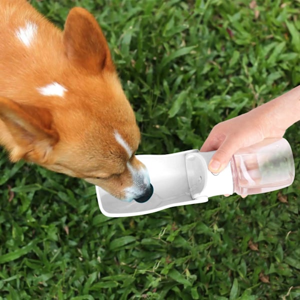 Hundefoderautomat sammenklappelig 350 ml drikkeflaske til hunde på farten