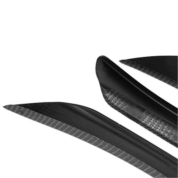 4st Bil Främre Stötfångare Deflektor Läpp Splitter Fenor Canards Kaross Spoiler Kolfiber