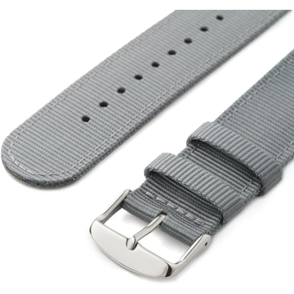 Gray 20mm Easily Interchangeable Nylon Replacement Straps for Me