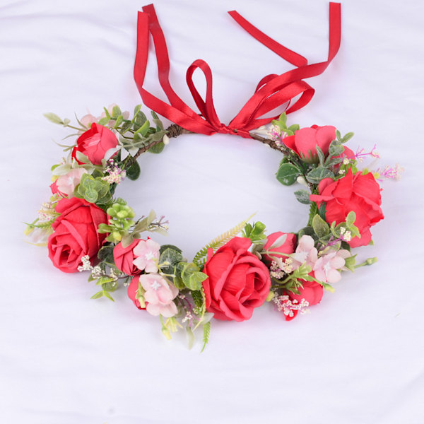 ##/Hiuspanta kukkakranssi kesäniittyruusut 1 kpl##/