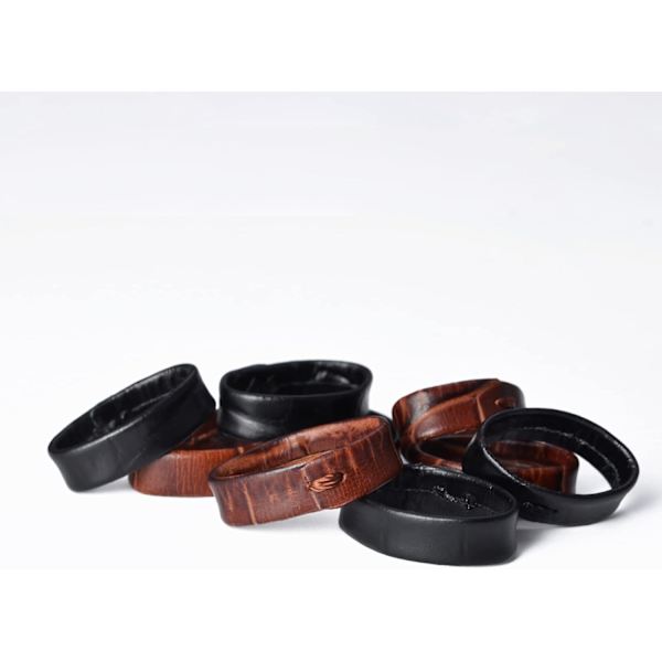 Läderarmbandringar för klocka, kompatibla med 20 mm klockarmband