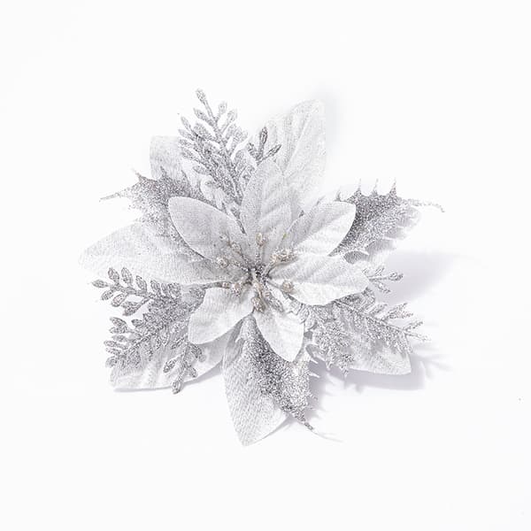 ##/Julgran Blomdekoration 6 st Glitterjulblommor##/