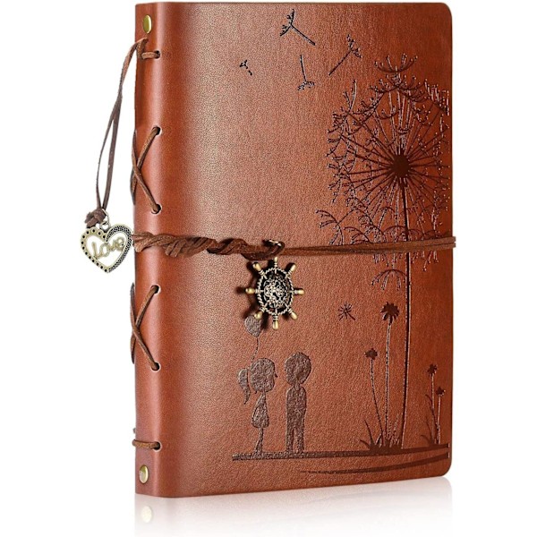 ##/Fotoalbum Stor Scrapbooking Album Løvetann Lær Vintage Familie Ph##/