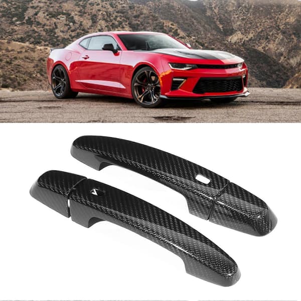 4 stk. Karbonfiber Side Dørhåndtak Deksel Trim Passer for Chevrolet Camaro 2017-2018