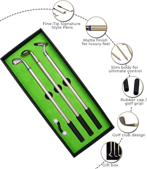 Golf Pen Gaveæske Seje Kontor Gadgets Skrivebordstilbehør til M