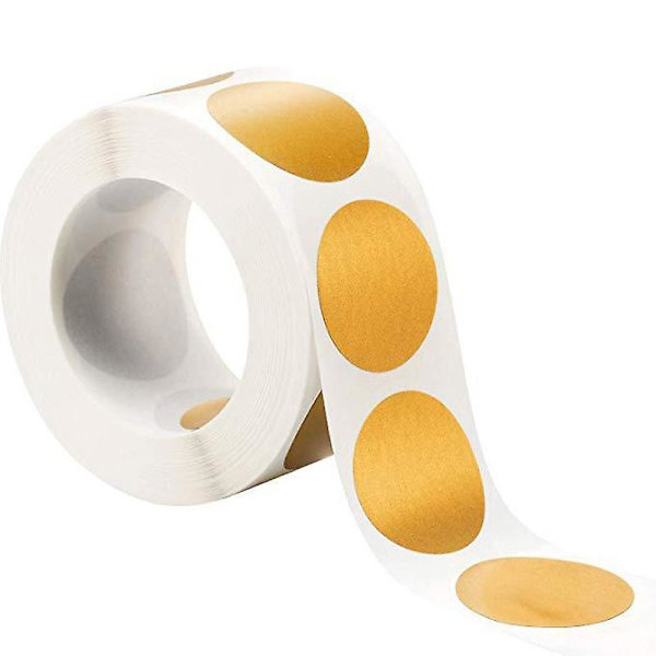 50-300 kpl/rulla Kultaiset Raaputus Tarrat Pyöreät Tarrat Tarrat DIY Käsintehty Pelille Raaputus Tarrat Tarrat Kirjatarvikkeet qy508-golden-50pcs