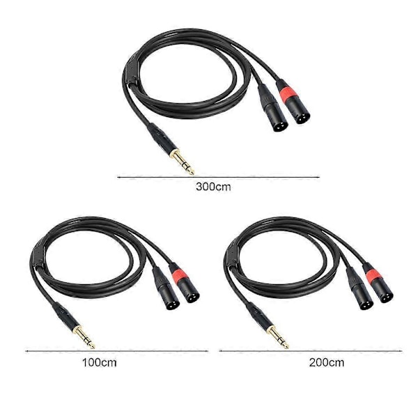 6,35 mm TRS hann til XLR hann lyd stereo mikrofonkabel tokanals anti-interferens bærbar balansert høyttaler mikrofonkabel adapter 1M