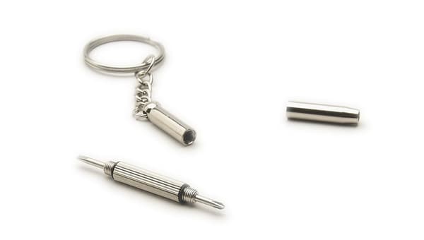 ##/4-pack Glasögonmejsel 3-i-1 Mini Mejsel Nyckelring för Glasögon Solglasögon Klockor##/