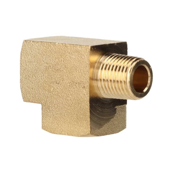 Solid T-rör i mässing 1000 PSI 1/8 tum NPt Hangänga Antikorrosion för bilmodifiering