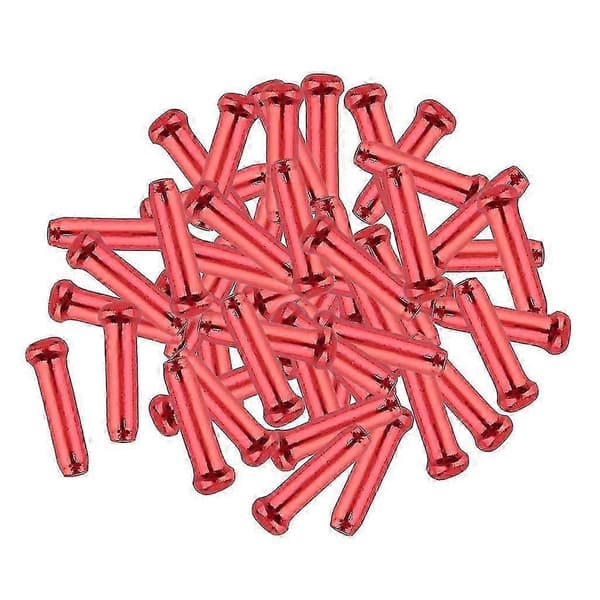 50 stk/pakke Aluminiumlegering Sykkel Inner Tips Wire End Caps Crimps Line Core
