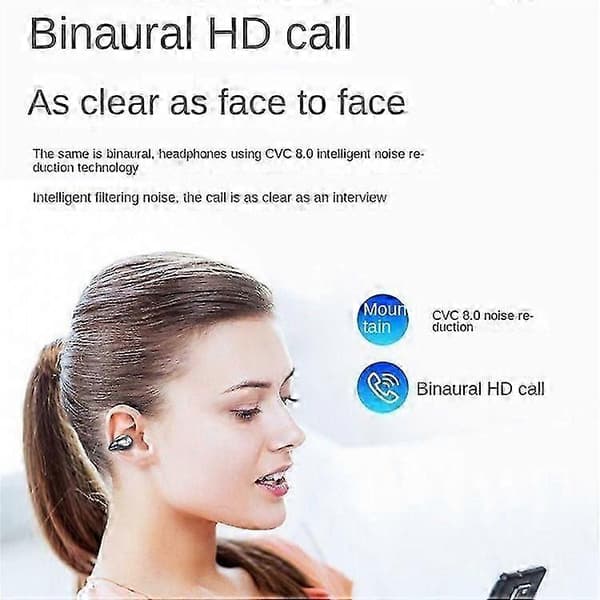 YX-08 Støjreducerende Trådløse Bluetooth Hovedtelefoner med Knogleledning og Enkelt Øreprop