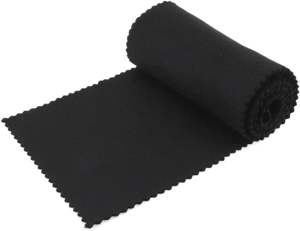 （Sort）Kvalitets Pianotastatur Flanel Pianotast Cover Klud til
