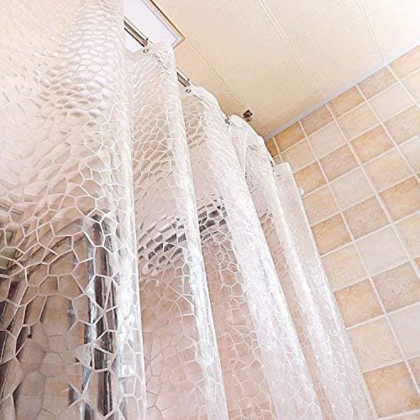Vattentät mögelsäker klar tjock EVA duschdraperi - 80 x 180