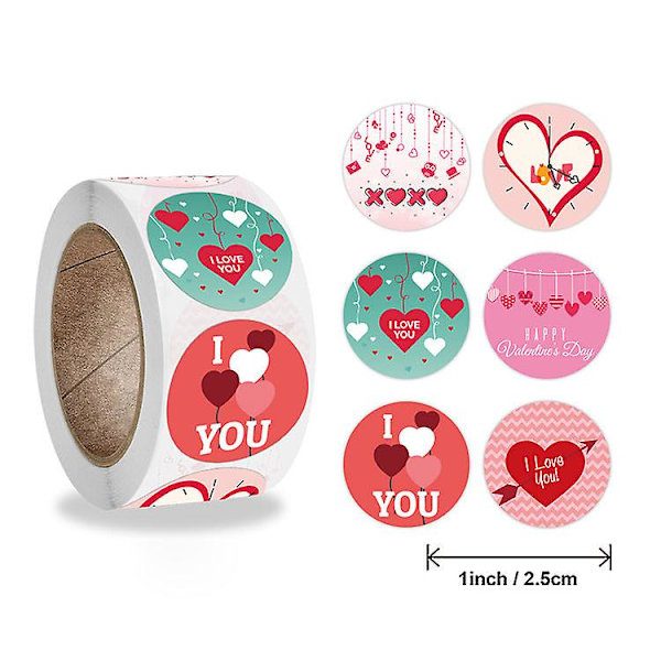 3X500 stk. julemærker rulle?etiket glædelig valentinsdag valentinsdag gave&