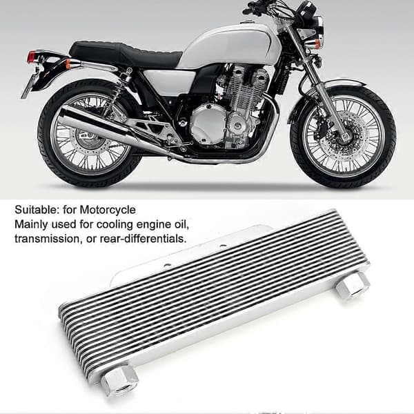 Universal Motor Transmission Oliekøler 238mm 15-Rækker Motorcykel Auto Tilbehør