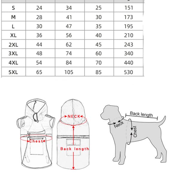 Regnrock Hund med Huva Reflex