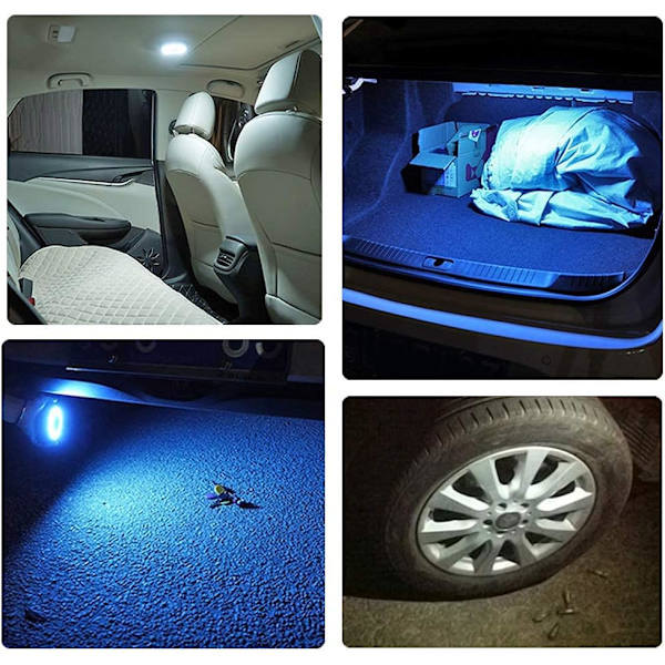 USB Genopladelig LED Bil Indvendig Loftlys 12V Lysende Multi-Fu