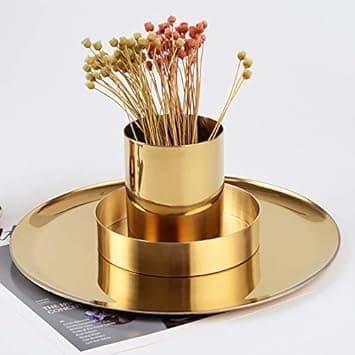 Blyantkopholder Skrivebordsarrangør, Guld Pen Pot Penholder Beholder