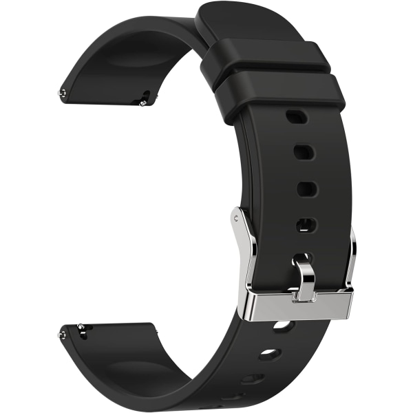 Smartwatchband, 20mm Mjuk Silikon Ersättningsband Justerbar