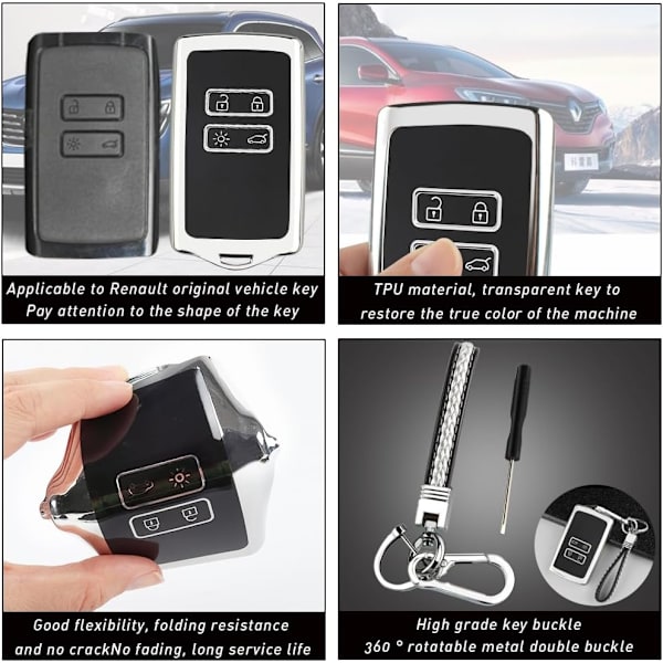 /#/Pack de clés de voiture compatible avec les boutons Dongfeng Rena/#/