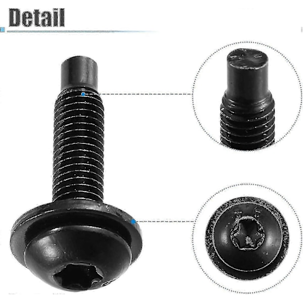 8 stk. Torx-skruer til hardtop til Jeep Wrangler Jk 2007-2018 Ekstra lange udskiftningsbolte til biler Rustfrit stål Sort