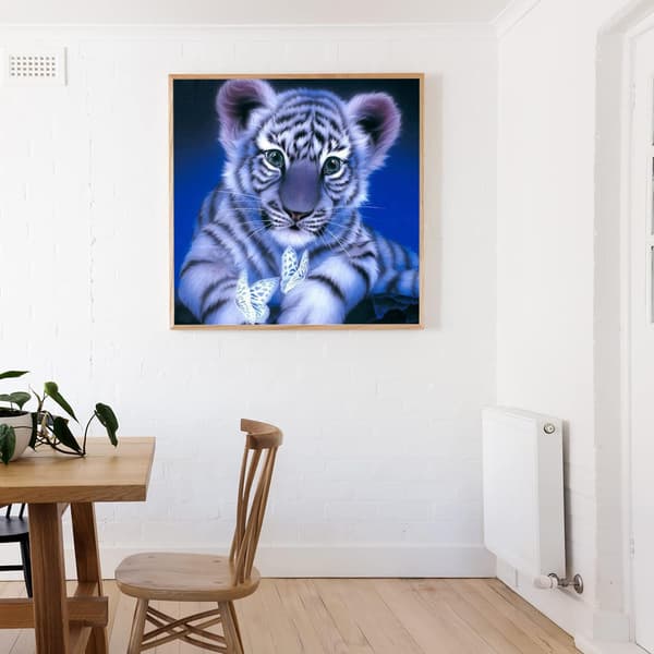 ##/5D diamantmålning-DIY-30x40cm-fjäril och liten tiger##/