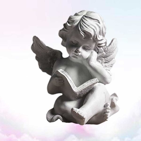Resin Engel Figur Engel Statue Skrivebordsdekoration Ornament til