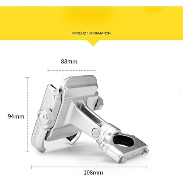 Sølv smarttelefonholder for motorsykkelsykkel Insta