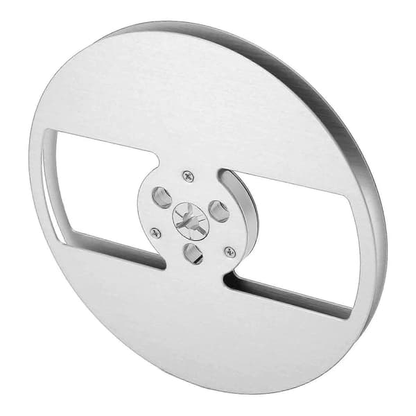 1/4 7 tommer Tom Spole Aluminiumlegering 2 Huls Åbningsmaskine Del Tape Takeup Spole til TEAC Sølv