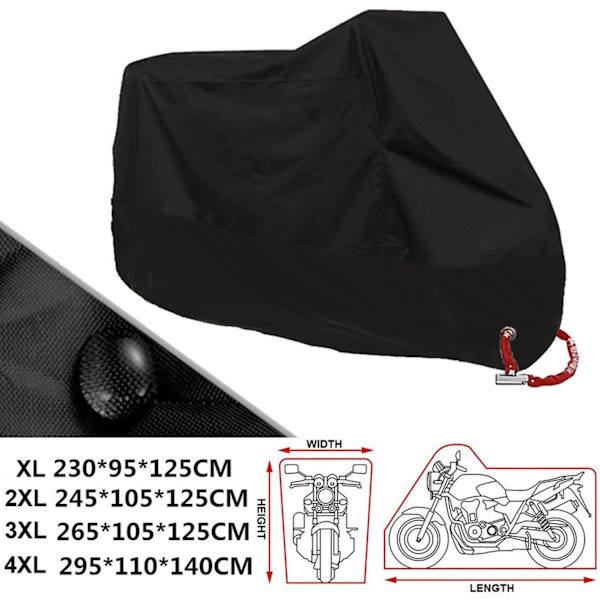 Motorcykelöverdrag XL Utomhus Inomhus Scooteröverdrag Andningsbart Motor