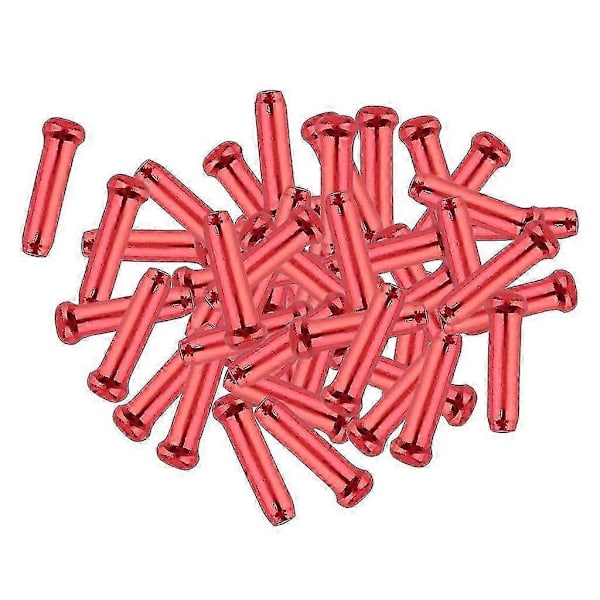 50 st/förpackning Aluminiumlegering Cykel Inner Tips Wire Ändstycken Krymp Linje Kärna
