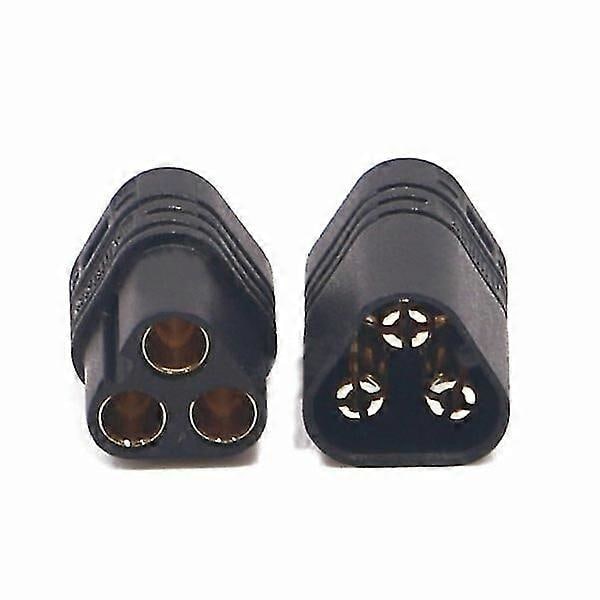 Amass MT60 Tre-hullers Stikforbindelse Sort Han & Hun 1 Par
