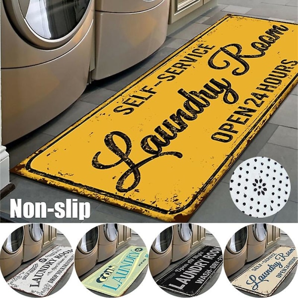 Non-Slip Floor Mat Laundry Room Mat Entrance Doormat Self-Service