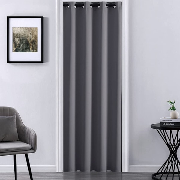 ##/1 stk mørklægningsgardin grå - 120 x 180 cm##/