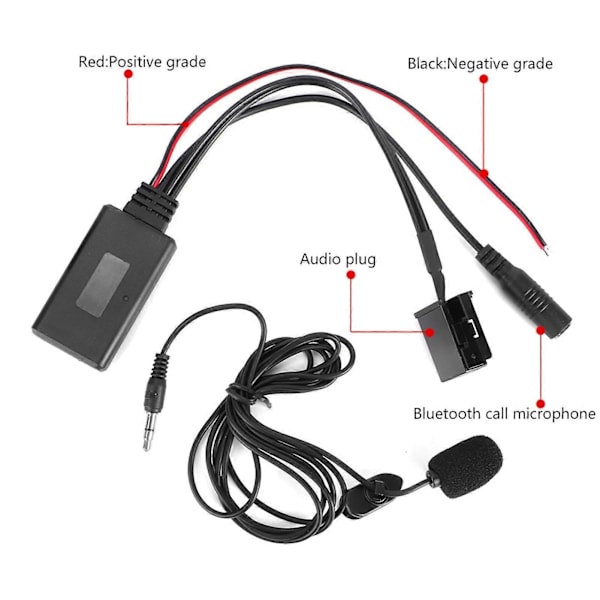12-stifts Bluetooth-mikrofon för bil, trådlös mikrofonadapter, passar X3 X5 Z4 E83 E85 E86 E39 E53