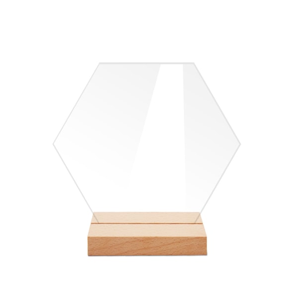 ##/Hexagon Akryl Bordsskyltar - med Bas - Liten, Bröllopssky##/
