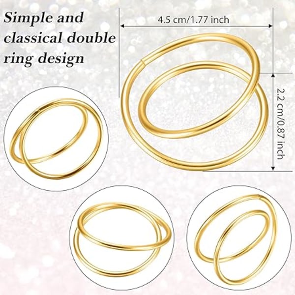 12 stk. (Guld) Guld Servietringe Metal Spiral Servietringe Buck