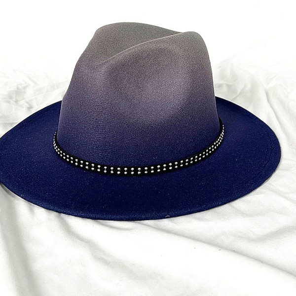 ##/Gråblå cylinderhatt i denim##/